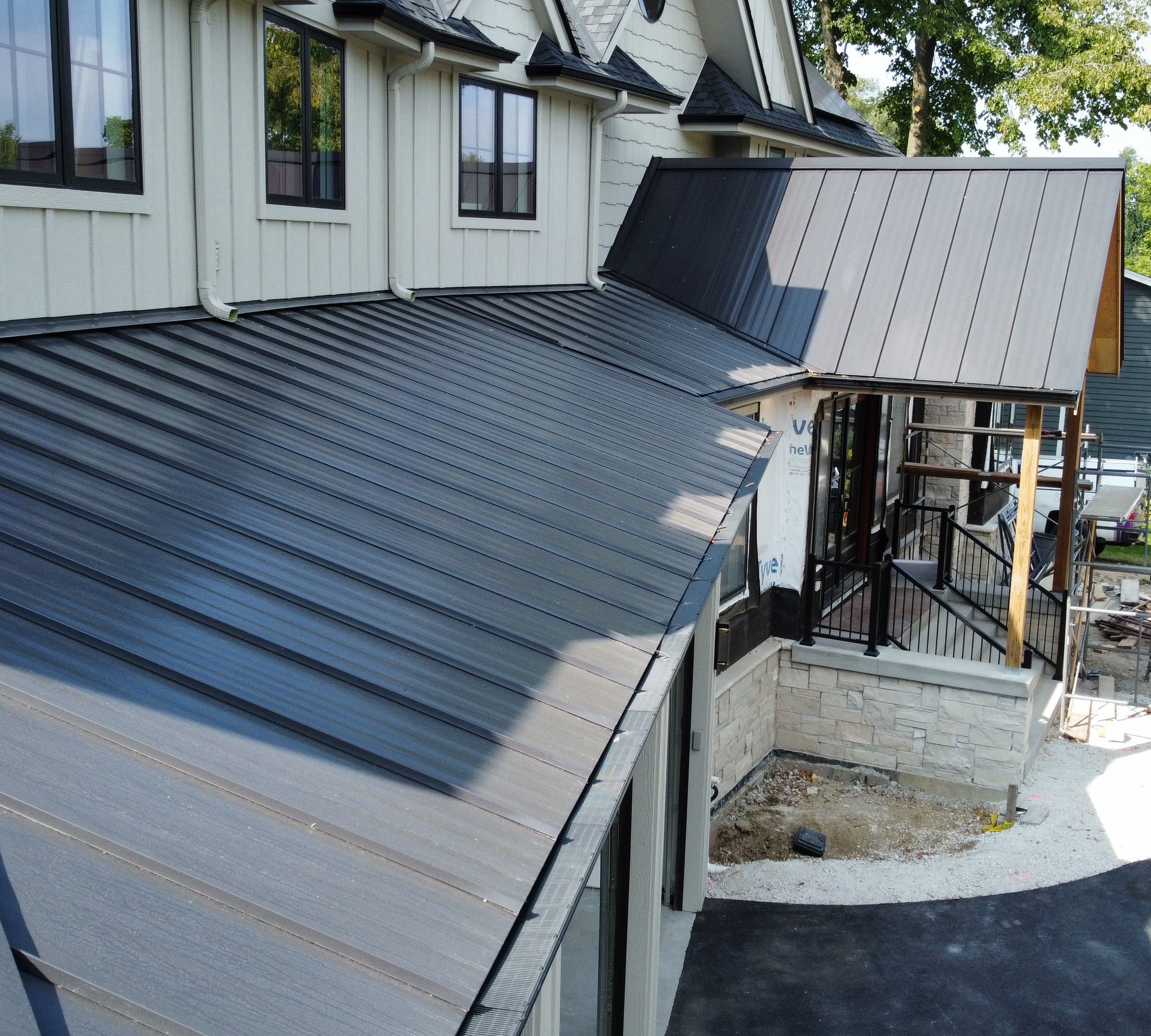 dark metal roof